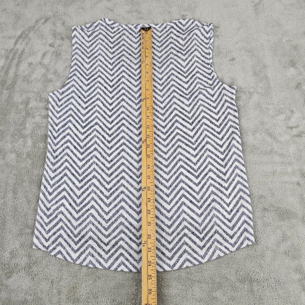 Athleta shirt womens small scoop neck sleeveless blouse chevron allover print - Picture 11 of 12